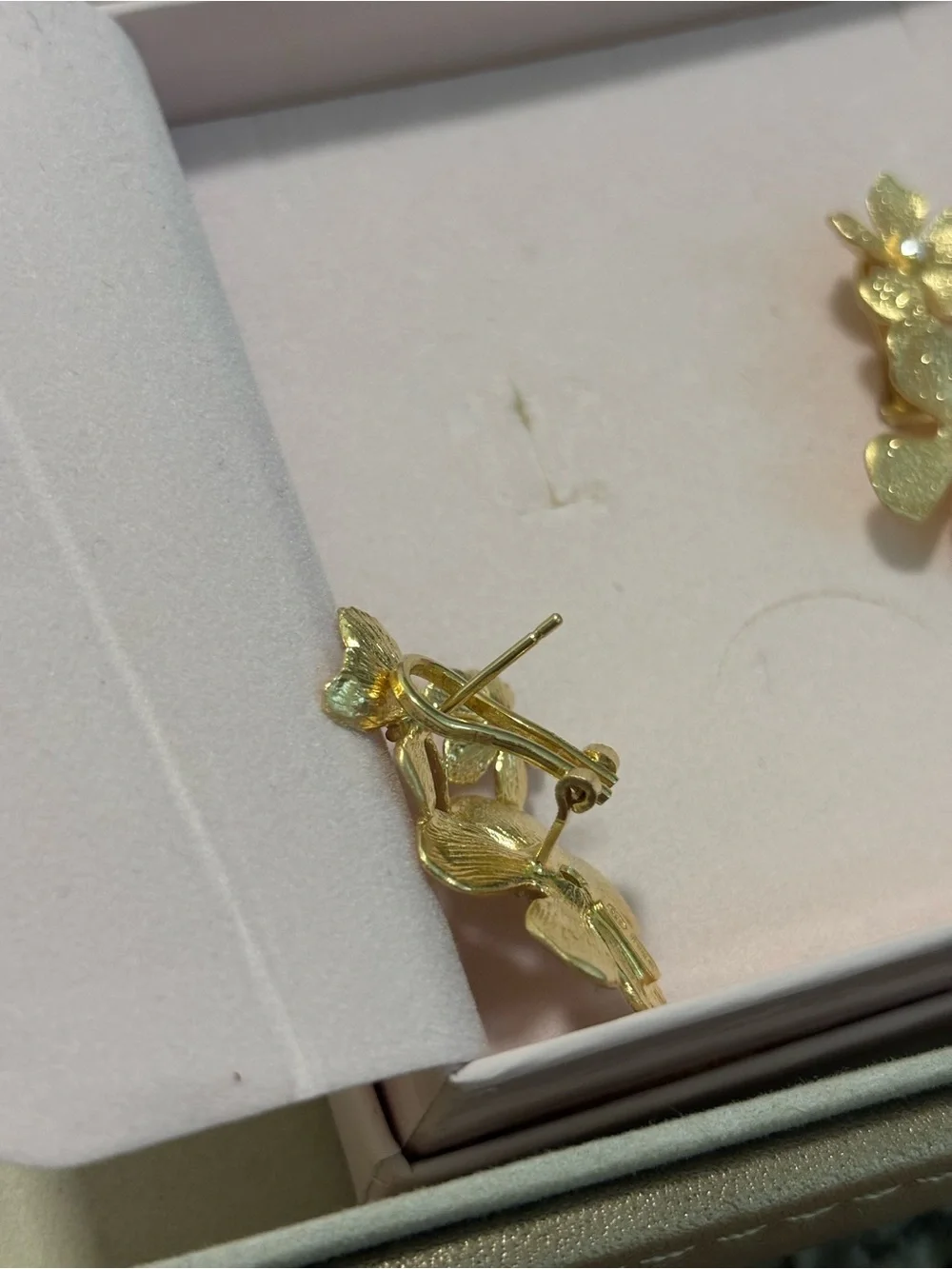 Holly + Evie Gold Plated Blossom Trio Flower Earrings
